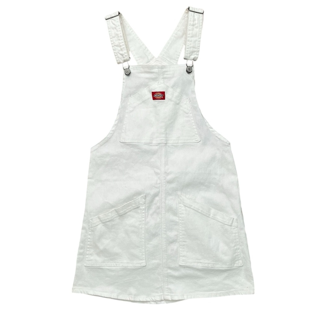 Dickies Overall Denim Dress White